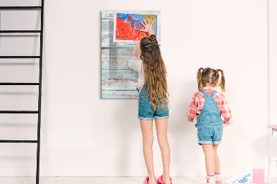 Tableau aimanté mural Planches pastel