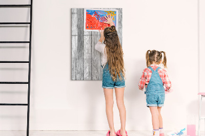 Tableau magnétique décoratif Planches de bois