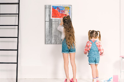 Tableau magnétique décoratif Planches de bois
