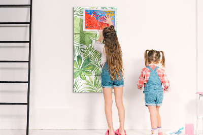 Tableau magnétique effaçable Feuilles à l'aquarelle