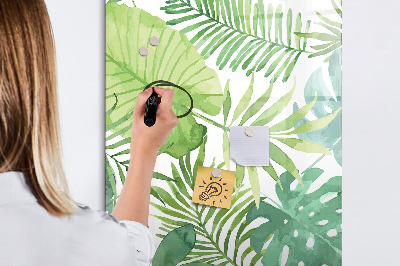 Tableau magnétique effaçable Feuilles à l'aquarelle