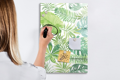 Tableau magnétique effaçable Feuilles à l'aquarelle