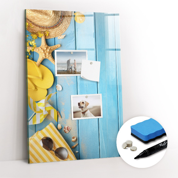Tableau aimanté mural Accessoires de plage