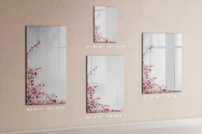 Tableau magnétique décoratif Fleurs sur bois