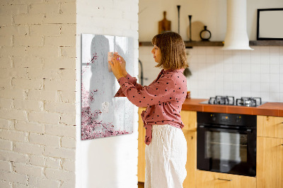 Tableau magnétique décoratif Fleurs sur bois