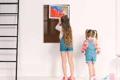 Tableau magnétique pour magnets Couleur marron