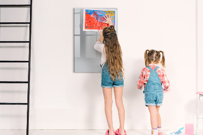 Tableau magnétique vertical Couleur gris clair