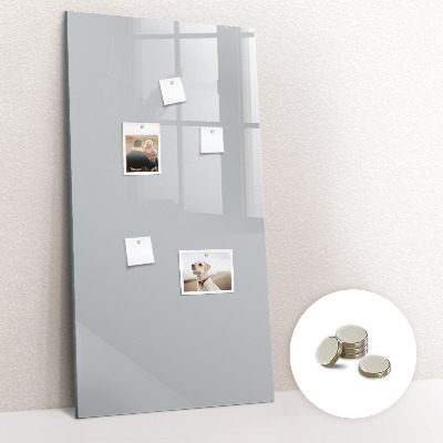 Tableau magnétique vertical Couleur gris clair
