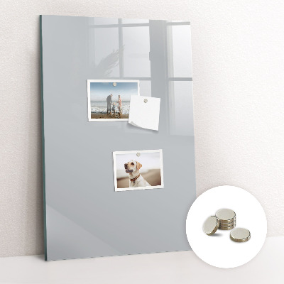 Tableau magnétique vertical Couleur gris clair