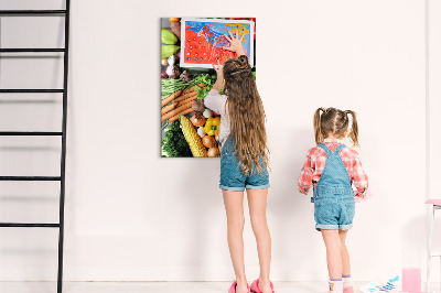 Tableau magnétique vertical Légumes d'automne