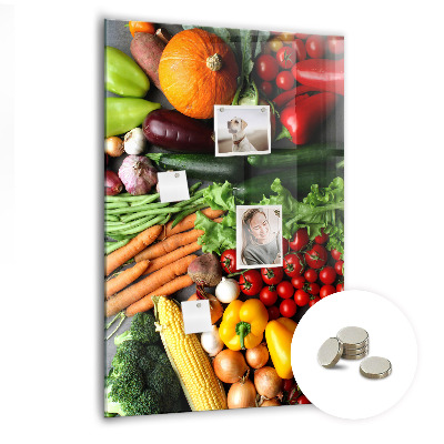 Tableau magnétique vertical Légumes d'automne