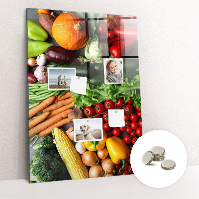 Tableau magnétique vertical Légumes d'automne