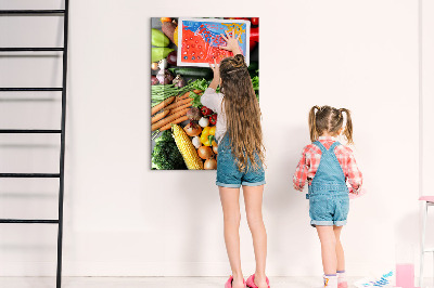 Tableau magnétique vertical Légumes d'automne