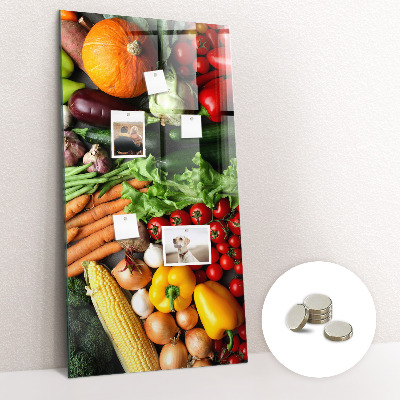 Tableau magnétique vertical Légumes d'automne