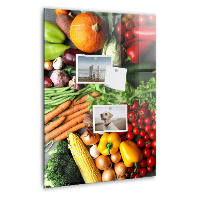 Tableau magnétique vertical Légumes d'automne
