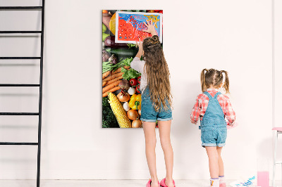 Tableau magnétique vertical Légumes d'automne