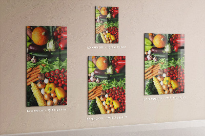 Tableau magnétique vertical Légumes d'automne