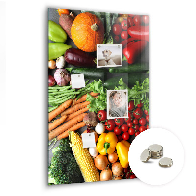 Tableau magnétique vertical Légumes d'automne