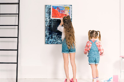 Tableau magnétique pour magnets Une plaque de glace