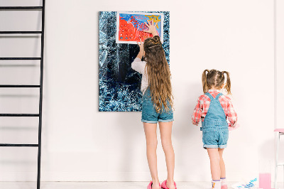 Tableau magnétique pour magnets Une plaque de glace