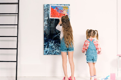 Tableau magnétique pour magnets Une plaque de glace