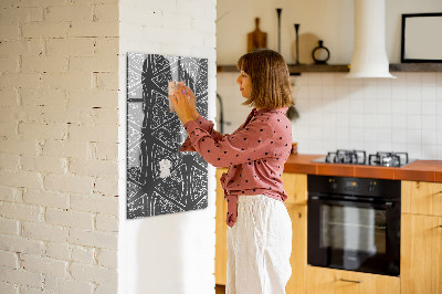Tableau magnétique vertical Dessin d'une pizza