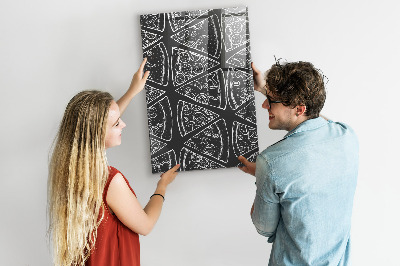 Tableau magnétique vertical Dessin d'une pizza