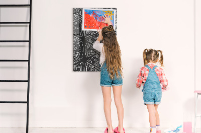 Tableau magnétique vertical Dessin d'une pizza