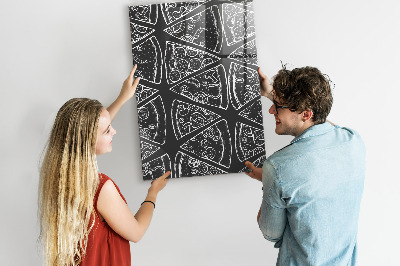 Tableau magnétique vertical Dessin d'une pizza