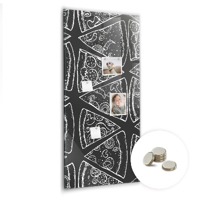 Tableau magnétique vertical Dessin d'une pizza