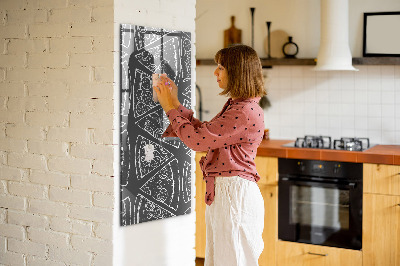 Tableau magnétique vertical Dessin d'une pizza