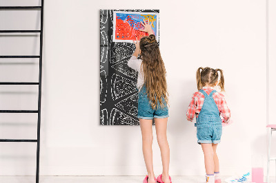 Tableau magnétique vertical Dessin d'une pizza