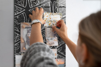 Tableau magnétique vertical Dessin d'une pizza