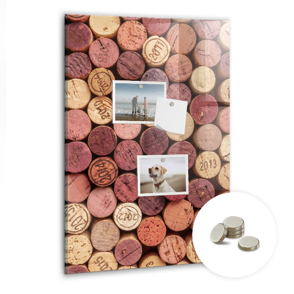 Tableau aimanté décoration Bouchons de vin