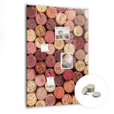 Tableau aimanté décoration Bouchons de vin