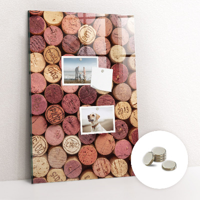 Tableau aimanté décoration Bouchons de vin