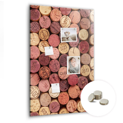Tableau aimanté décoration Bouchons de vin
