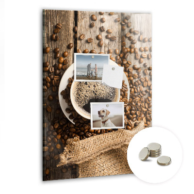 Tableau aimanté décoration Une tasse de café