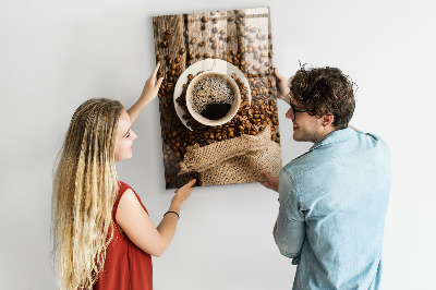 Tableau aimanté décoration Une tasse de café