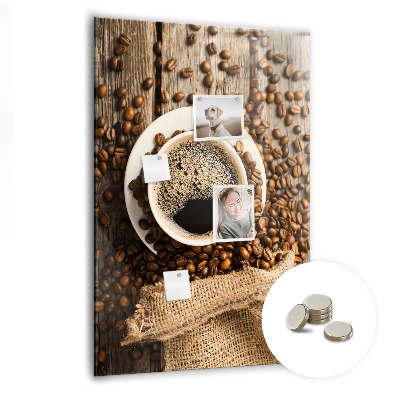 Tableau aimanté décoration Une tasse de café