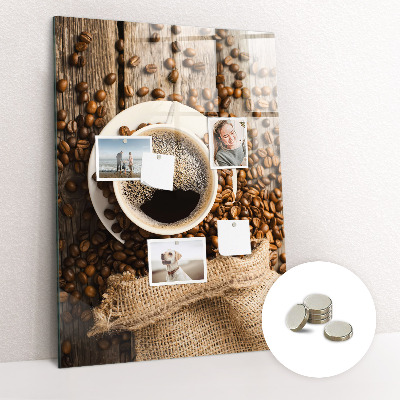 Tableau aimanté décoration Une tasse de café