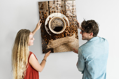 Tableau aimanté décoration Une tasse de café