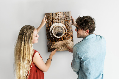 Tableau aimanté décoration Une tasse de café