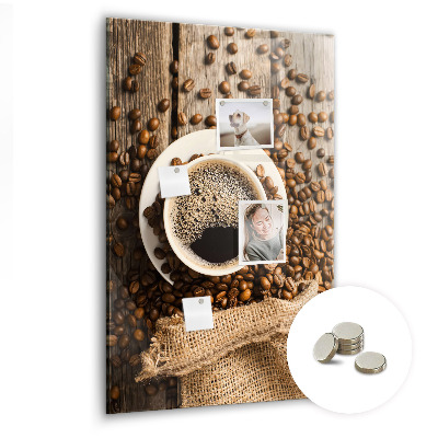 Tableau aimanté décoration Une tasse de café