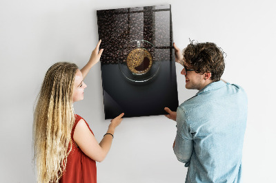 Tableau magnétique vertical Café