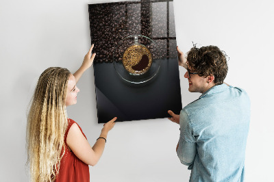 Tableau magnétique vertical Café
