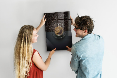 Tableau magnétique vertical Café