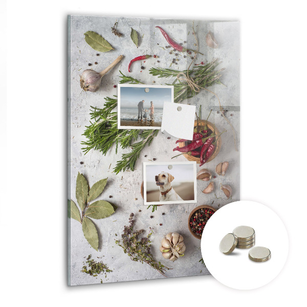 Tableau magnétique vertical herbes
