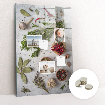Tableau magnétique vertical herbes