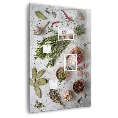 Tableau magnétique vertical herbes
